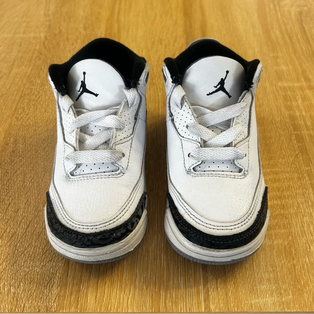 Jordan kids Retro sneakers white grey purple